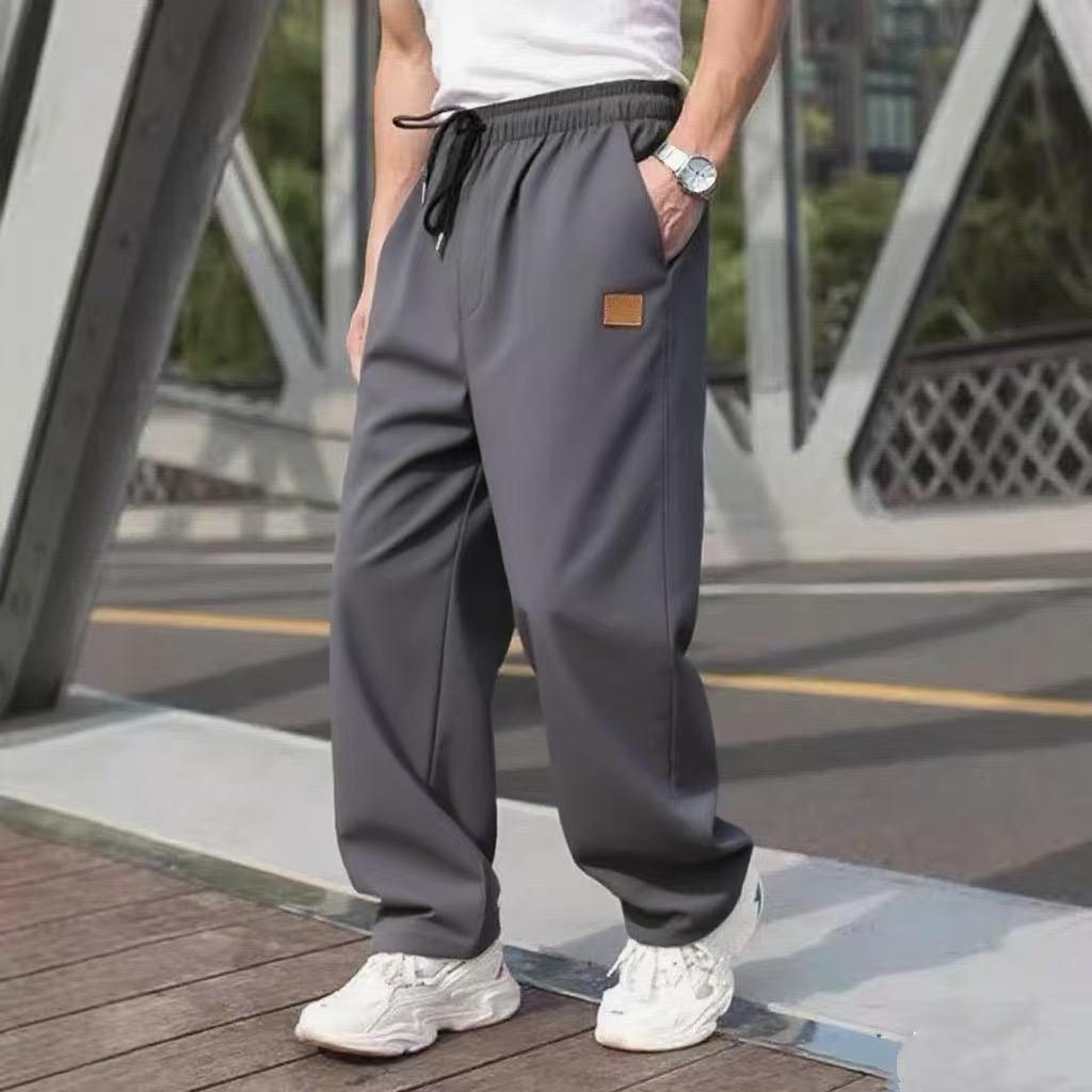 Men's Solid Color Loose Overalls Men's Casual Fashion Sweatpants