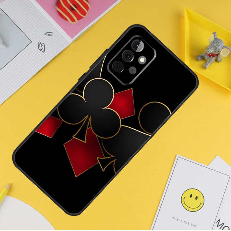 Poker Playing Card Case For Samsung Galaxy A15 A17 A54 A34 A14 A13 A23 A33 A53 A52 A32 A12 A56 A36 A16 A35 A55