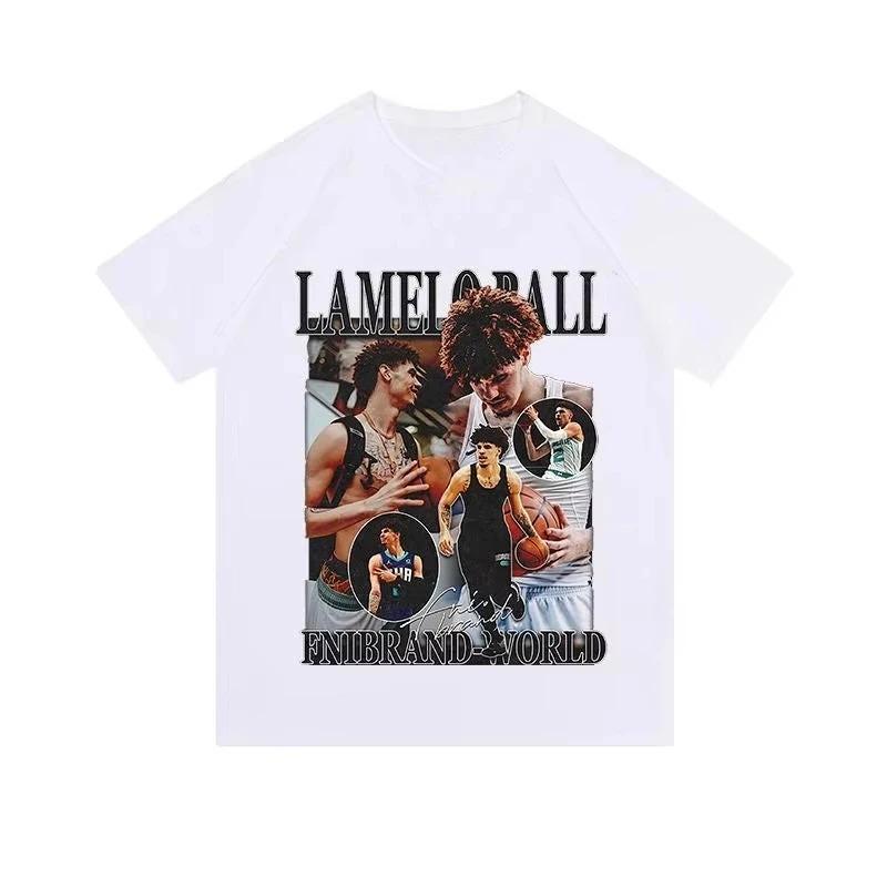 

LaMelo Ball Charlotte Hornets #2 Vintage Streetwear Graphic T-Shirt, Oversized NBA Basketball Tee, Unisex Casual Top XXXL