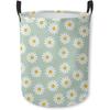 Laundry Basket Daisy Print Collapsible Laundry Hamper With Handles Clothes Storage Bin For Household Bedroom Bathroom College Do