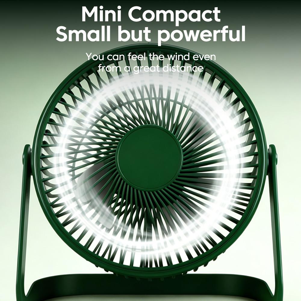 Desk Mini Portable Fan USB Rechargeable Fan Quiet Desk Table Personal Fan Home Office Student Dormitory Camping Electric Fans