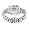 Montre-bracelet à quartz pour homme Boîtier carré coussin Bracelet en acier inoxydable Analogique Affaires Étanche