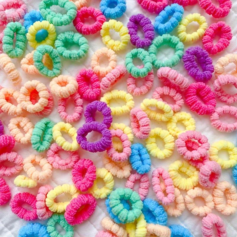 100/200 Stück Haarschmuck für Mädchen Bunte elastische Haargummis Geeignet für Party Urlaub Haarstyling Perfekte Geschenke für Mädchen