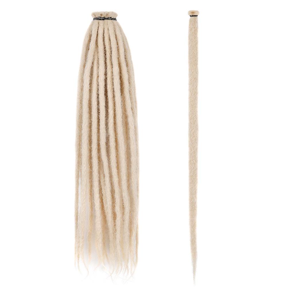 24-Inch Single Strand European & American Felt Dreadlocks Wig – Hand-Crocheted Extensions for Street Dance