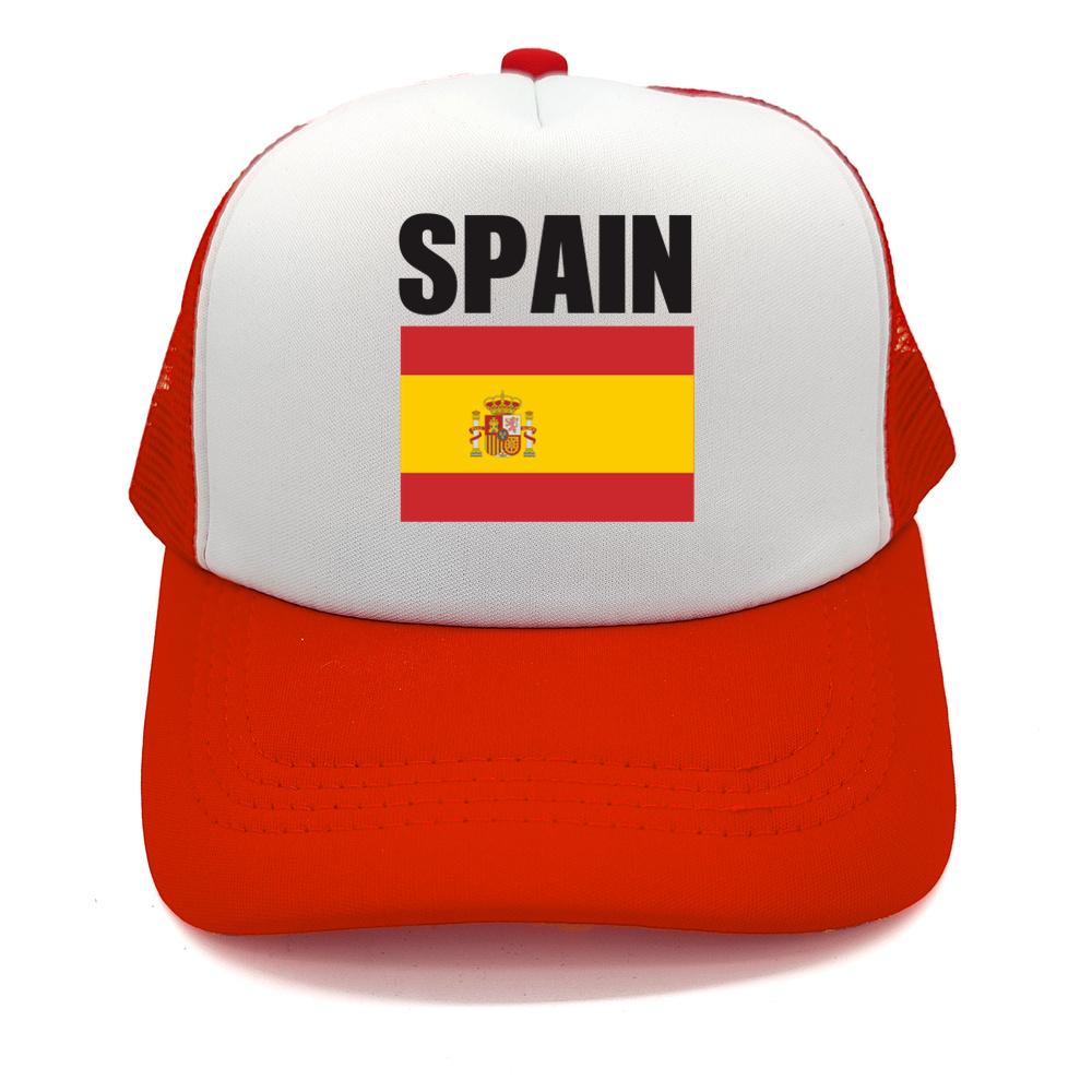 Flag Of Spain Baseball Cap For Women Unisex Country Proud Mesh Net Trucker Hats Summer Breathable Snapback Dad Gift Caps