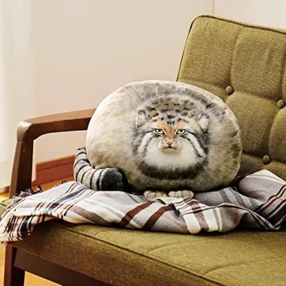 Superweiches Katzen-Stofftier Lebensechte Simulation Katzenkissen Kawaii Pallas-Katzen-Spielzeug Kinderspielzeug Geschenke