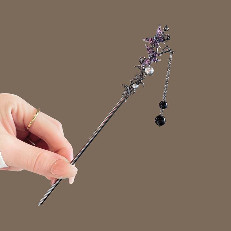 Vintage Chinese Style Hairpin for Updos - Elegant Retro Hair Stick with Tassel for Qipao