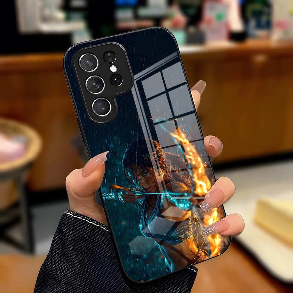 

T-Tomb Raider Phone Case For Samsung A25 A13 A33 5G A54 A36 A35 A56 A52 A14 Shockproof Glass Cover Samsung A12 4G