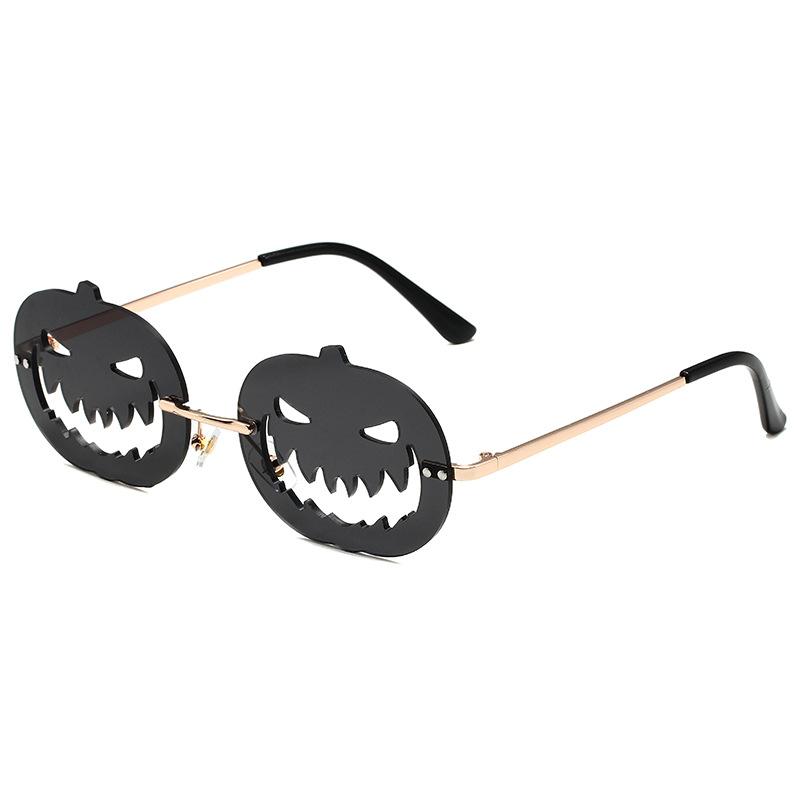 Halloween metal hollowed-out glasses personalized pumpkin party decoration props for festival shooting event