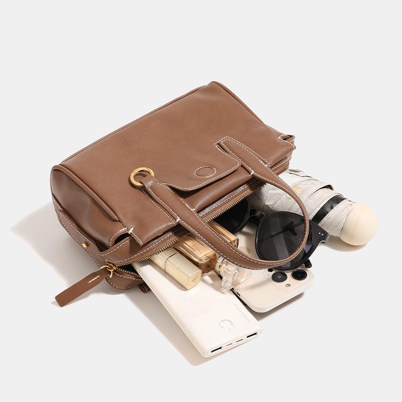Celebrity Style High-End Leather Texture Tote - Small Crossbody & Shoulder Bag