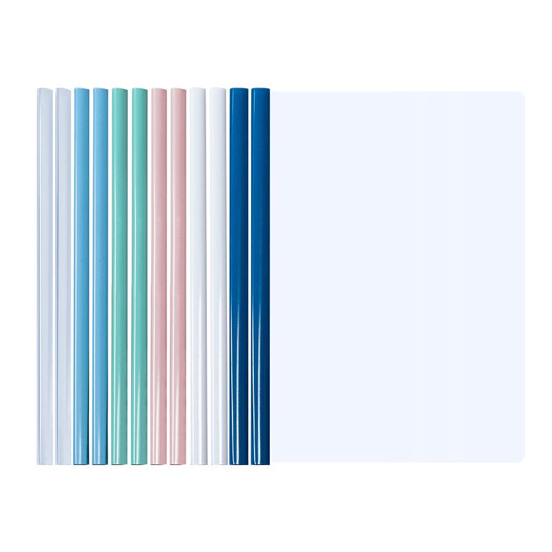 Chemise transparente A4 avec tirette et clip pour documents de bureau