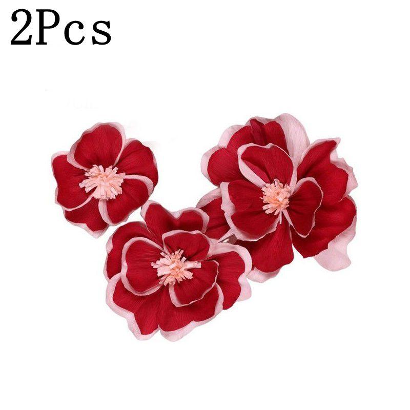 2Pcs 20/25/30cm Artificial Paper Flowers Artificial Wall Decors To Use Room Decors Party Decorations for Living Room Birthday