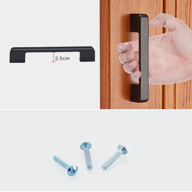 High-quality Zinc Alloy Matte Black Nickel Kitchen Cabinet Handle For Versatile Use