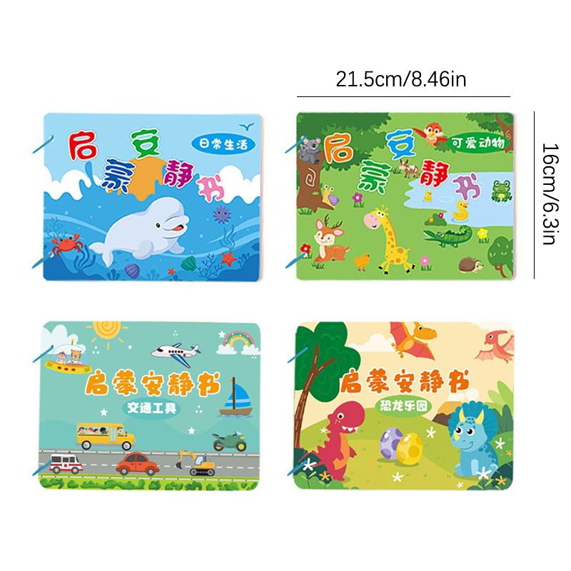 Çocuk Erken Eğitim Sessiz Meşgul Yapıştırma Kitabı Kendin Yap Yapboz Çıkartma Montessori Oyuncak Tekrarlanan Yapıştırma Sessiz Kitap Oyuncakları Bebek Hediyesi