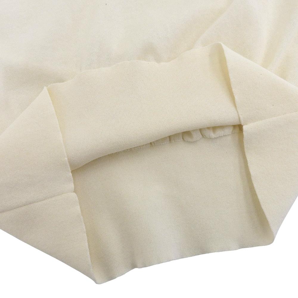 Cruciani Beautiful Tulle Lace Short-sleeved Knit Top for Women, Ivory, Size 38, 241706 Tops 38 IvoryUsed