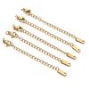 Stainless Steel & Titanium Necklace Extension with Lobster Clasp & Beaded Tail - DIY Accessory Set