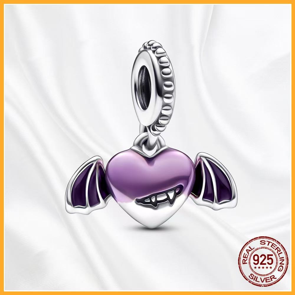 Authentic Copper Heart Art Charm Fit Original Bracelets Necklaces Beads Diy Jewelry Gifts Women