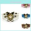 Elegant Ballerina Pattern Time Gemstone Bracelet For Women Vintage Butterfly Infinity Symbol Woven Jewelry