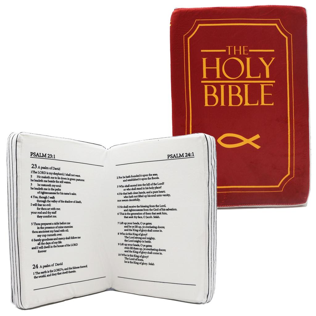 Bibles Plush Pillow Soft Skin Friendly Spread Faith Bibles Book Pillow for Home Decor