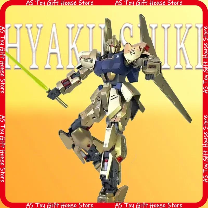 Hyaku Shiki Champagne Gold Spray Plate Msn-100 1144 In Stock Anime Action Character Figurines Movable Joints Robot Model Kit