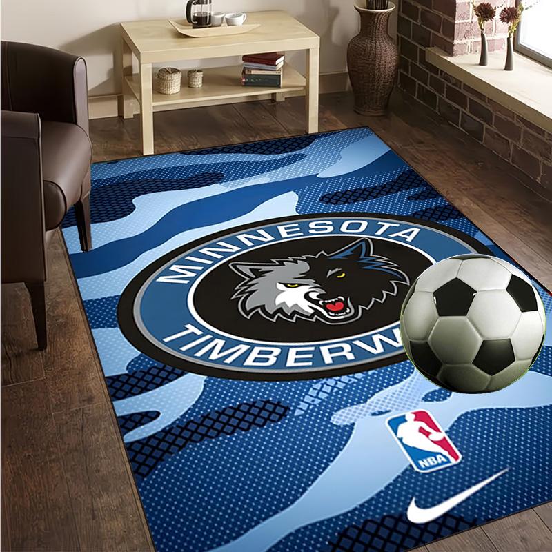 Timberwolves Logo Rug Office Carpet Non-Slip Mat, Chair Rug Floor Covering for Gaming, Bedroom, Living Room , Home Decor Christmas Gift