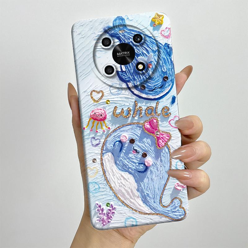 For Honor X9 4G 5G / Magic 4 Lite 4G 5G Phone Case ANY-NX1 LX1 LX2 LX3 Soft Silicone Sweet Painted Cover Cute Printed Casing