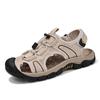 Men's sandals 2025 new summer breathable high-end leather beach shoes wear soft-soled bag head non-slip casual shoes