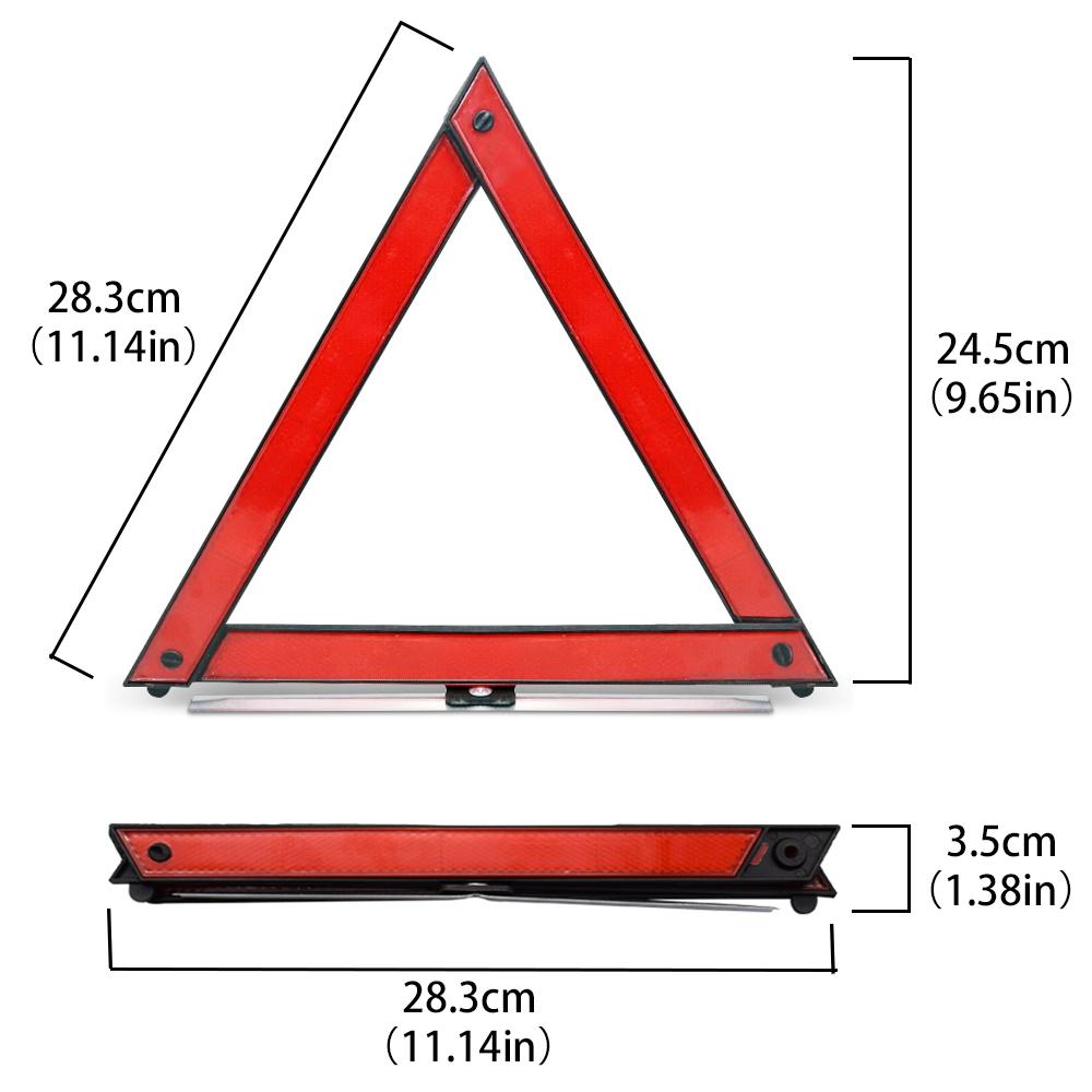Coche Emergency Breakdown Warning Triangle Red Reflective Safety Hazard Tripod Folded Stop Sign Reflector Strip Car Accessories