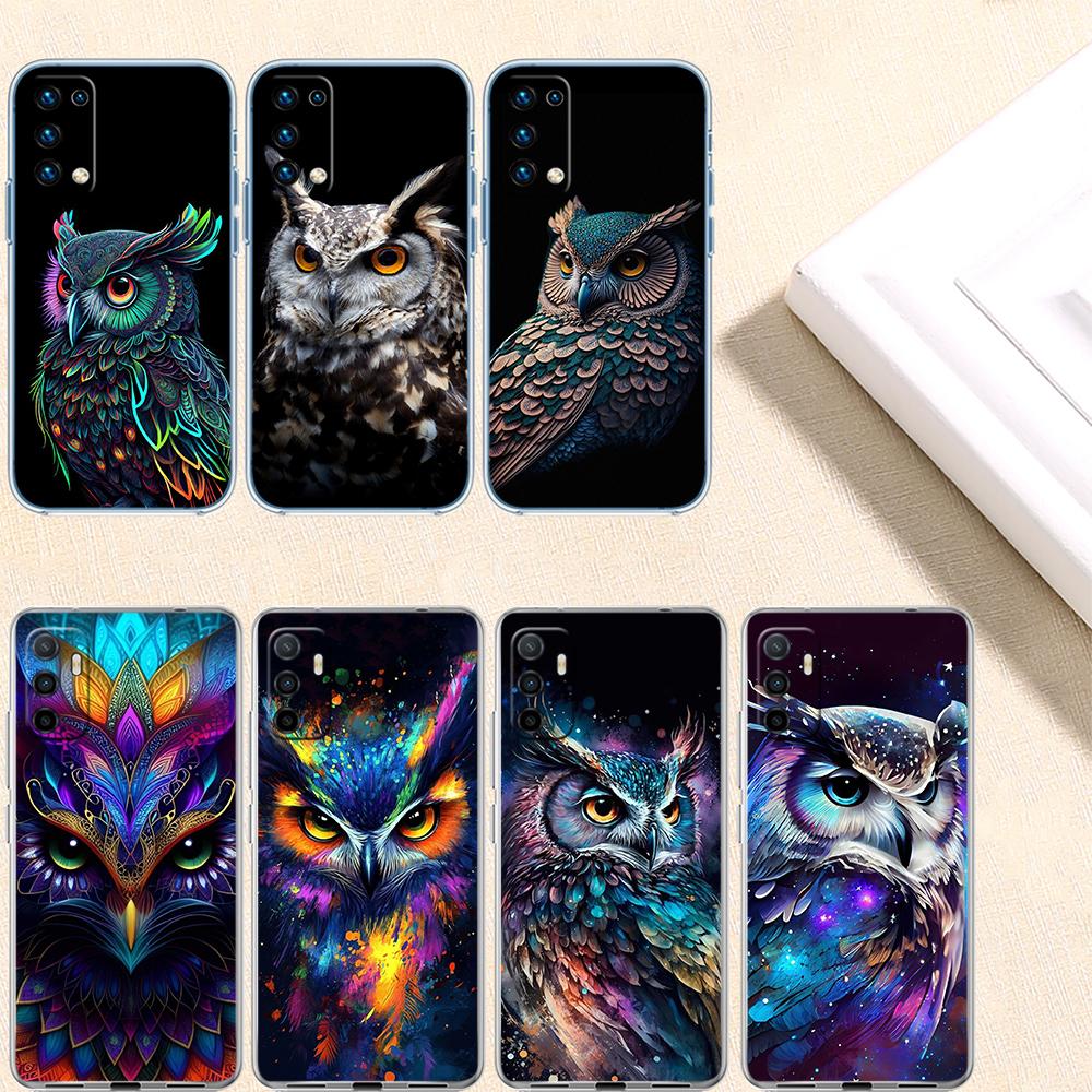 NH14 Cartoon Art Owl Phone Case for LG K22 K30 K40 K40S K41 K42 K50 K50S K51 K51S K52 K61 K62 K71 K92 Q60 Q61 V40 V50 V60
