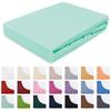 Fitted sheet 80x160 elastic JERSEY 100% COTTON sea green