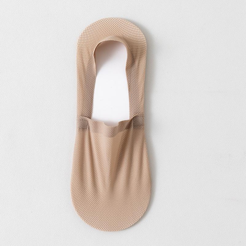 Men Socks Summer Thin Mesh Breathable Anti-Slip Invisible Shallow Mouth Socks Cotton Sole Leisure Low Barrel Socks
