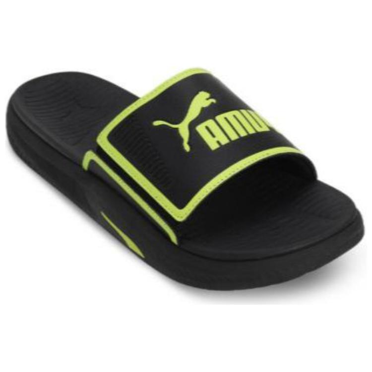 PUMA Softride Sandal Comfortable Slide Sandals Men Footwear Black Green 382111-20