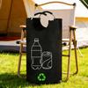 82L Oxford Cloth Aluminum Handle Recycling Bottle Storage Bag Dirty Clothes Basket Home Storage Folding Recycling Bag