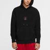 Jordan Flight Logo Print Woven Pullover Hoodie Men Tops Black CZ1206-010