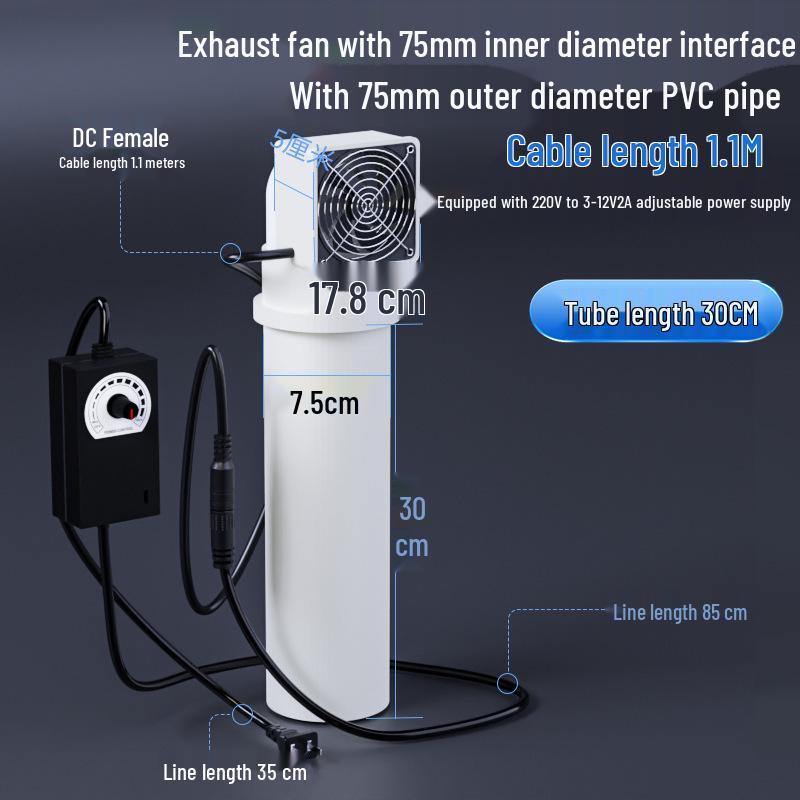 Punch-Free Ventilation Fan with Air Purifier: Bedroom Fresh Air and Odor Removal, Oxygenation, and Formaldehyde Elimination.