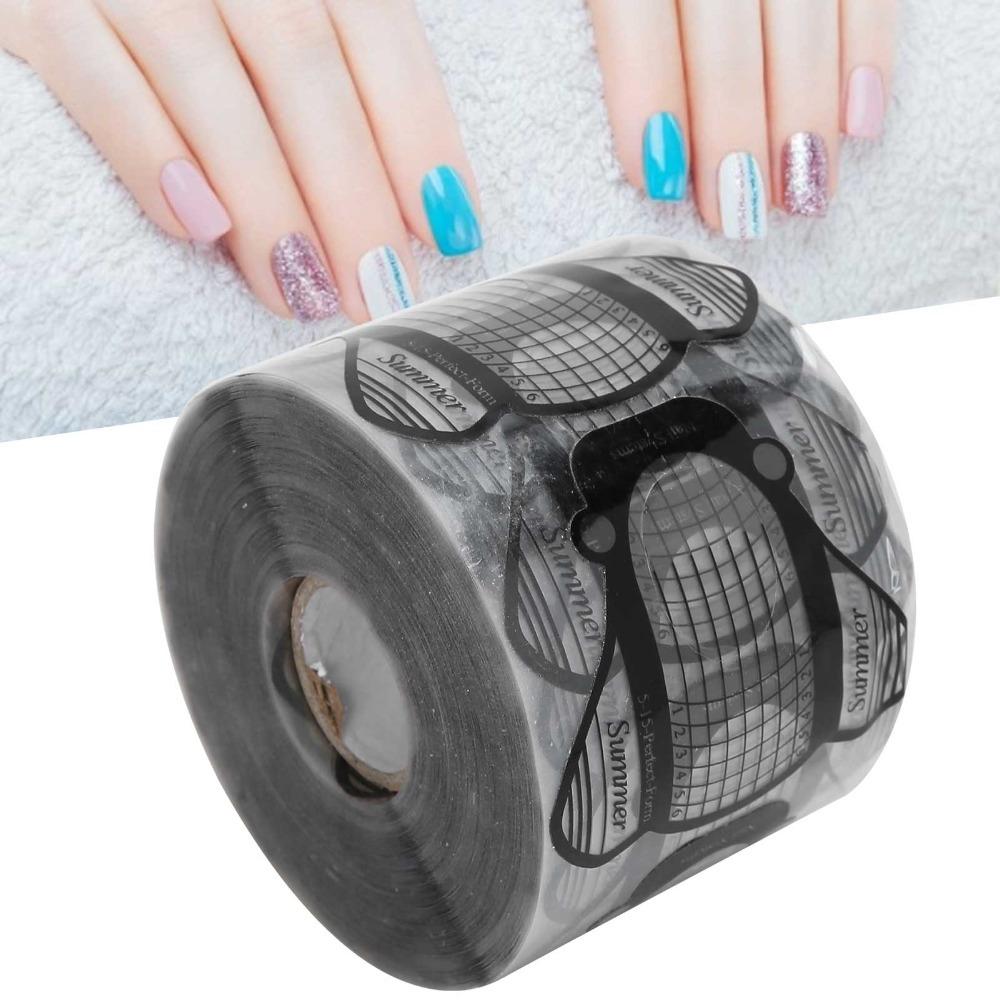 500Pcs Self-Adhesive Self-Adhesive PVC Nail Extension Forms DIY Manicure