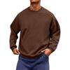 Men's Neck Long Sleeve Loose Fit Sweatshirt for Casual Daily Wear