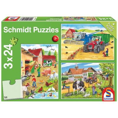 Set 3X Puzzle Bauernhof Schmidt