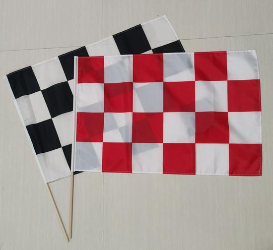 F1 Racing Zwart-Wit Schaakbord Vlag Banner - Rode & Witte Optie Beschikbaar