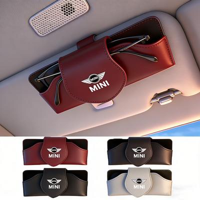 1Pcs Car Accessories Sun Visor Glasses Frame Sunglasses Storage Case For MINI Cooper JCW WORKS R55 R56 F55 F56 R57 R58 R59 R60
