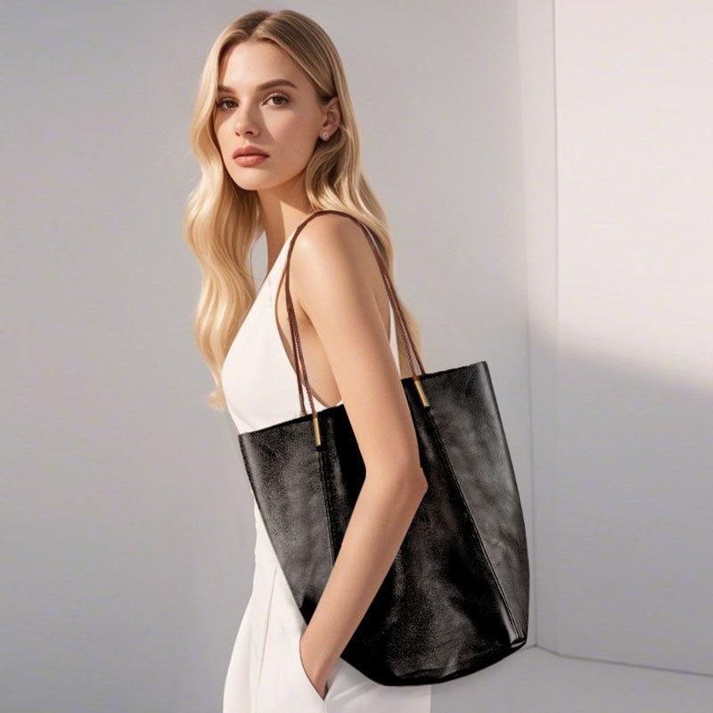 JOGUJOS leather large-capacity women's bag commuter casual women's bag high-texture women's tote bag