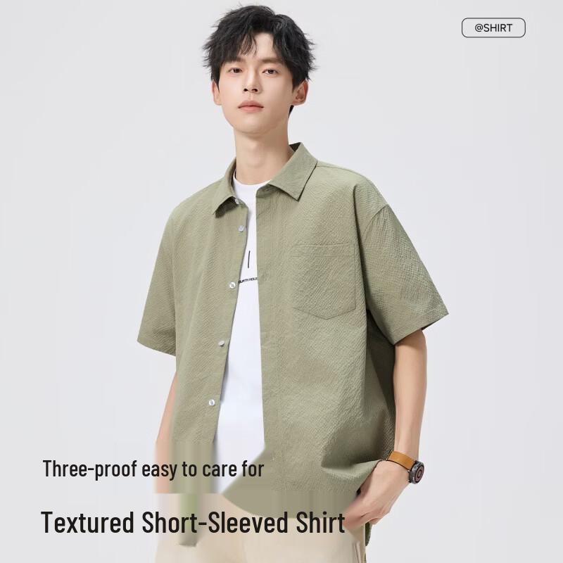 JEEP SPIRIT Men's Short Sleeve Casual Shirt