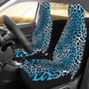 Fundas para Asientos de Coche con Estampado de Leopardo Azul para Hombres Mujeres Cómodas Protectores Universales para Asientos Delanteros de Cubo de Guepardo Salvaje