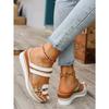 Large Size Wedge Sandal Slipper Summer Comfortable Fashion Slipper with Platform Bottom and Muffin Bottom