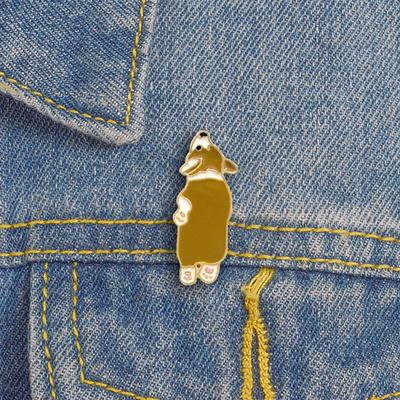 Niedliche Emaille-Brosche mit Corgi-Hund, Unisex, für Jeansjacke, Kragen, Pullover, Schal