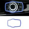For BMW X2 F39 2018-2021 Blue Aluminum Car Central Console Multimedia Frame Trim