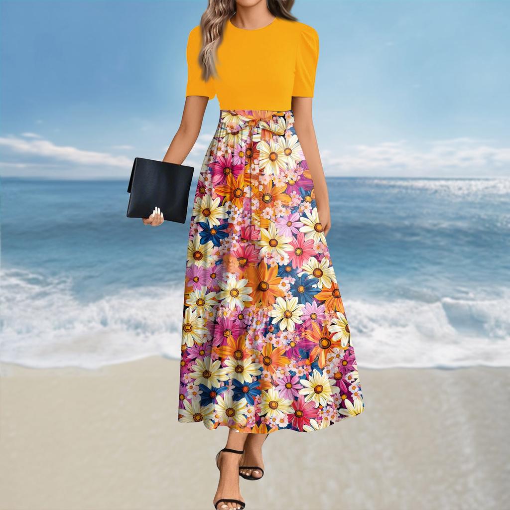 Dámské letní šaty Volné Plážové Dovolenkové Ležérní Hluboký Výstřih do V Vesta Šaty Elegantní Košilové Šaty