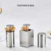Press Type Stainless Steel Toothpick Holder Portable Toothpick Can  Toothpick Storage