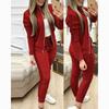Autumn Women's Fashion Sports Casual Patchwork Plaid Suit
