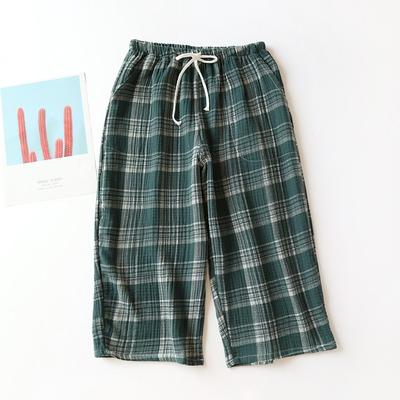 Herren Sommer Locker Dünner Abschnitt Siebenhosen Gewaschen Bequeme Homewear